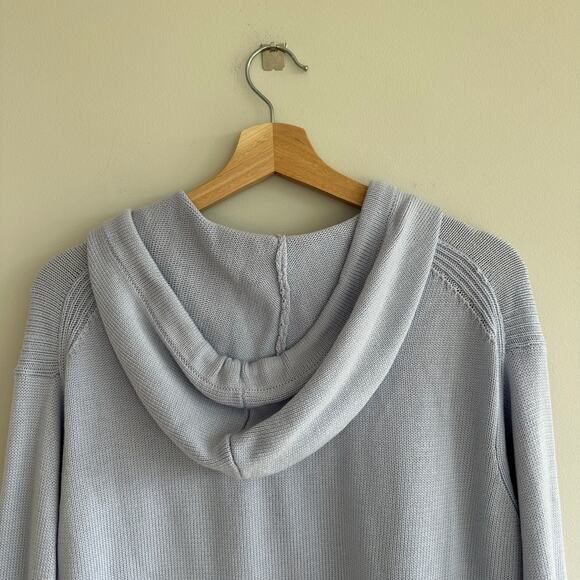 Lululemon Double Knit Cashmere Blend Pullover Sweater Hoodie Pastel Blue XS/S - Picture 7 of 7